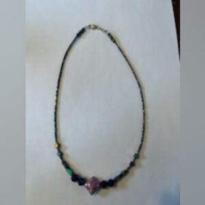 Jelly's Jewelry and Boutique Handcrafted Multicolor Beaded Necklace With Design